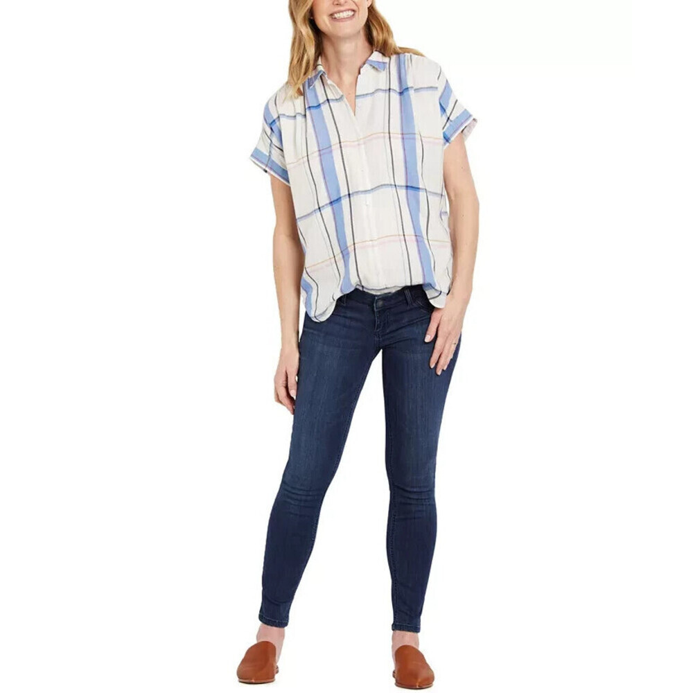 Motherhood Maternity INDIGO BLUE Side Panel Skinny Jeans Medium M Dark Wash
